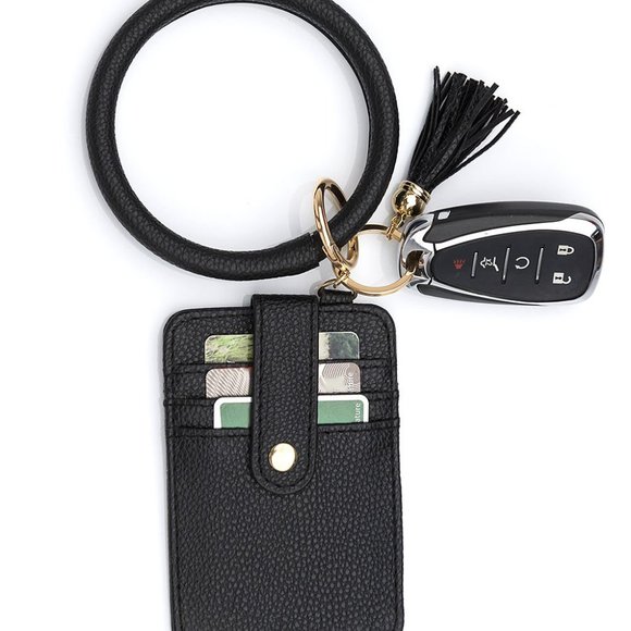 NWT Black Key Ring & Wallet Bangle - Picture 1 of 2